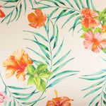 Bedruckter Satin Tropic Ecru - Ribes y Casals