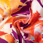 Satin Tropical Print Orange - Ribes y Casals