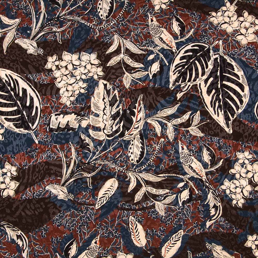 Satin Jacquard Waldbraun - Ribes y Casals