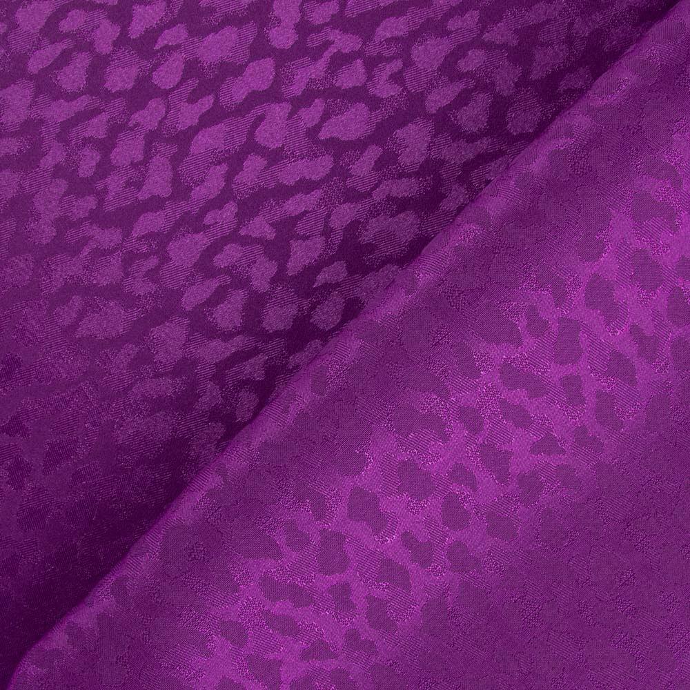 Satin Jacquard Viskose Violett - Ribes y Casals