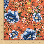 Satin Matte Floral Terracotta - Ribes y Casals
