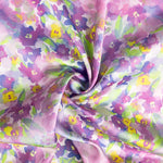Satin Polyester Floral Watercolour - Ribes y Casals