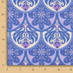 Satin Polyester Bedruckt Floral Geo Flieder - Ribes y Casals