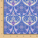 Satin Polyester Bedruckt Floral Geo Flieder - Ribes y Casals