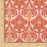 Satin Polyester Bedruckt Floral Floral Geo Rot - Ribes y Casals