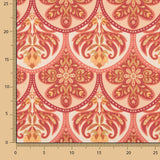 Satin Polyester Bedruckt Floral Floral Geo Rot - Ribes y Casals