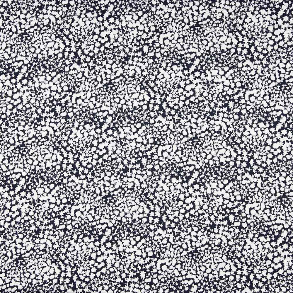 Polyester Satin Abstrakt Navy Druck - Ribes y Casals