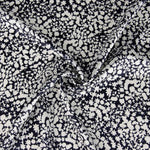 Polyester Satin Abstrakt Navy Druck - Ribes y Casals