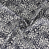 Polyester Satin Abstrakt Navy Druck - Ribes y Casals