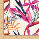 Natürlicher Seidensatin Floral Print Fuchsien - Ribes y Casals
