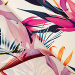 Natürlicher Seidensatin Floral Print Fuchsien - Ribes y Casals