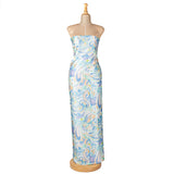 Satin Naturseide Savona Soft Blue - Ribes y Casals