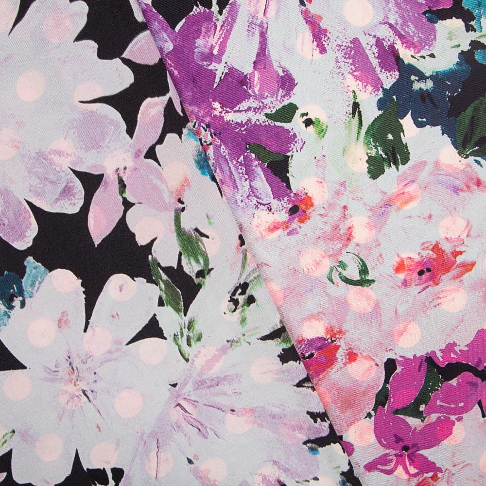 Seidiger Satin Folk Lavendel - Ribes y Casals