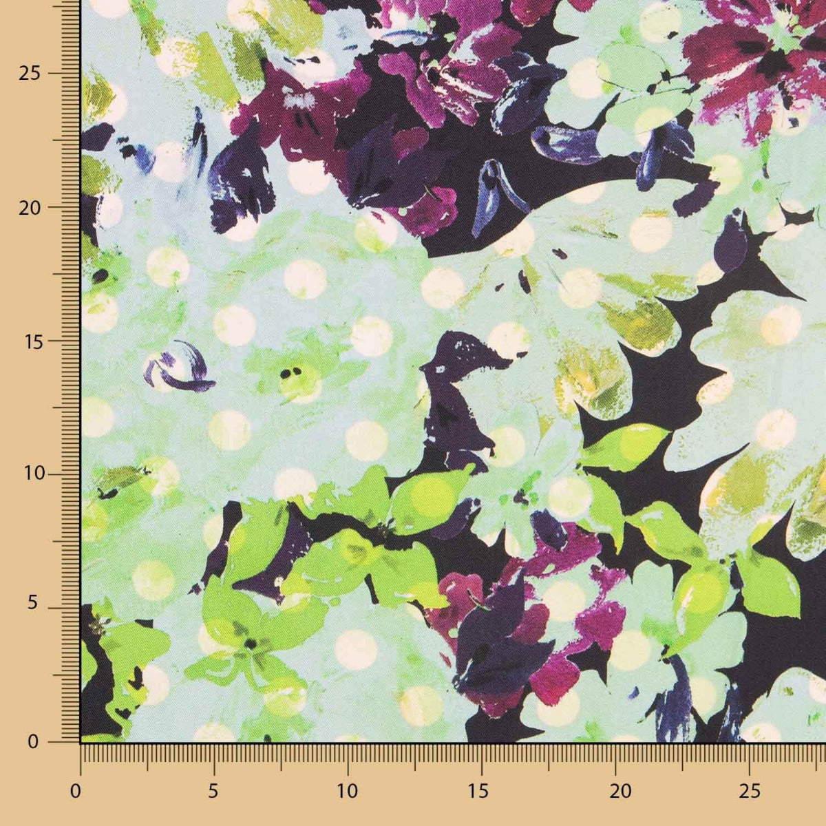 Seidiger Satin Folk Grün - Ribes y Casals