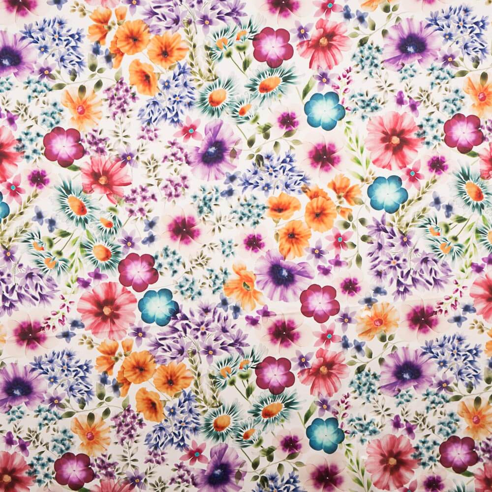 Satin Spandex Flor Cretonera Mauve - Ribes y Casals