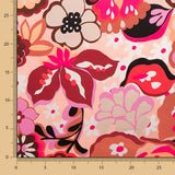 Satin Spandex Blume Malerei Rosa - Ribes y Casals