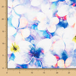 Satin-Elasthan-Blume Aqua Grün - Ribes y Casals