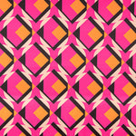 Satin-Elasthan-Geo-Maxi Fuchsia - Ribes y Casals