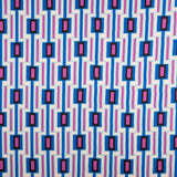 Satin-Elasthan Geometrisch Blau - Ribes y Casals