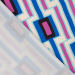 Satin-Elasthan Geometrisch Blau - Ribes y Casals