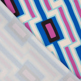 Satin-Elasthan Geometrisch Blau - Ribes y Casals