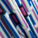 Satin-Elasthan Geometrisch Blau - Ribes y Casals