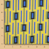 Satin-Elasthan Geometrisch Limette - Ribes y Casals