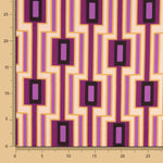 Satin-Elasthan Geometrisch Magenta - Ribes y Casals
