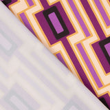 Satin-Elasthan Geometrisch Magenta - Ribes y Casals