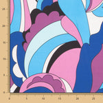 Satin Spandex Blue Waves - Ribes y Casals