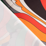 Satin Spandex Orange Waves - Ribes y Casals