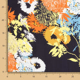 Satin Viskose Tropical Mitternachtsblau - Ribes y Casals