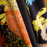 Satin Viskose Tropical Mitternachtsblau - Ribes y Casals