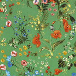 Satin Bambula Floral Grün - Ribes y Casals