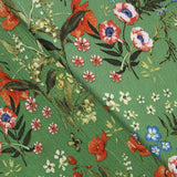 Satin Bambula Floral Grün - Ribes y Casals