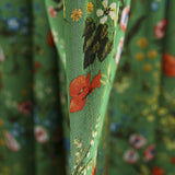 Satin Bambula Floral Grün - Ribes y Casals