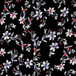Satin Floral Crepe Blau - Ribes y Casals