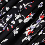 Satin Floral Crepe Blau - Ribes y Casals