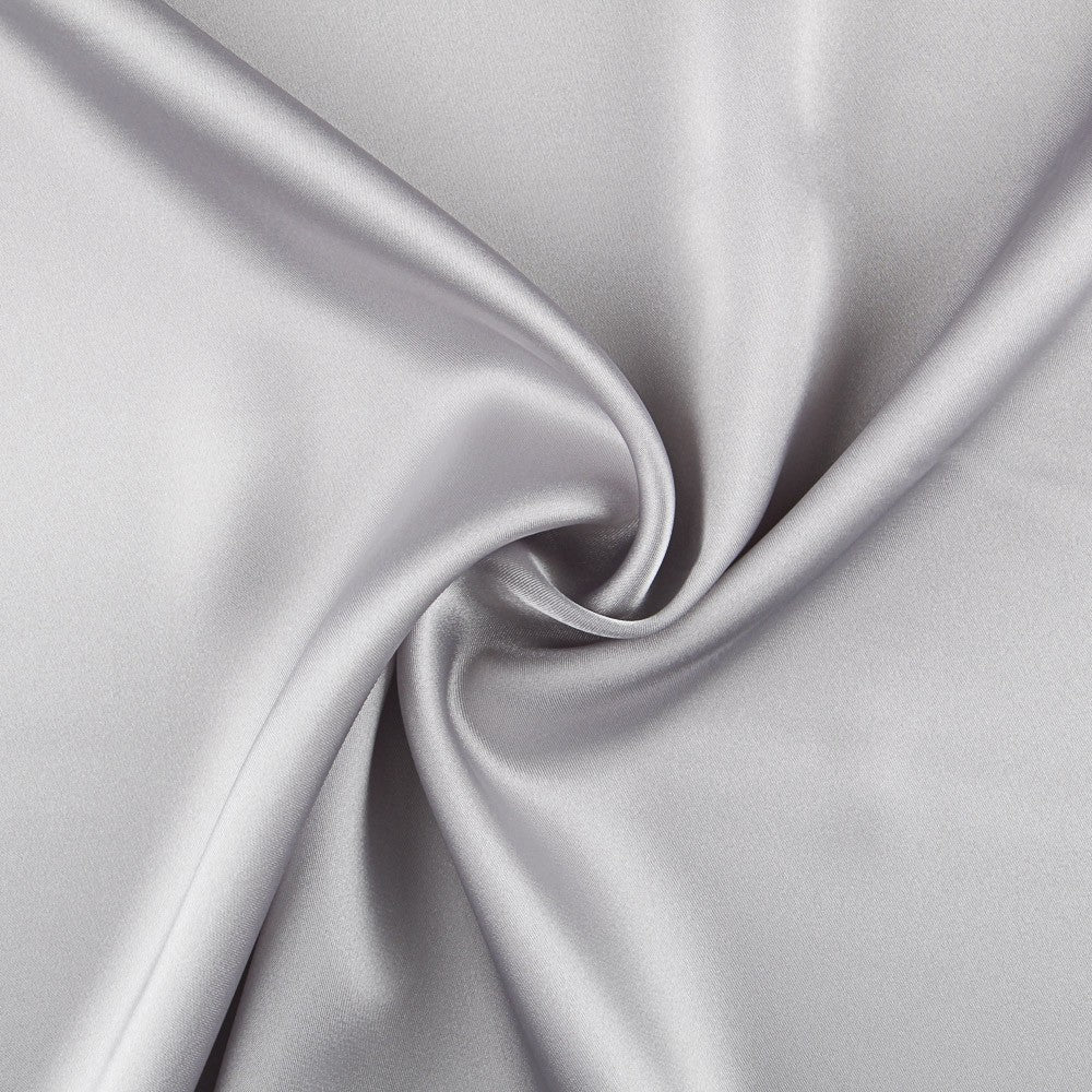 Perlgrauer Polyester-Satin - Ribes y Casals