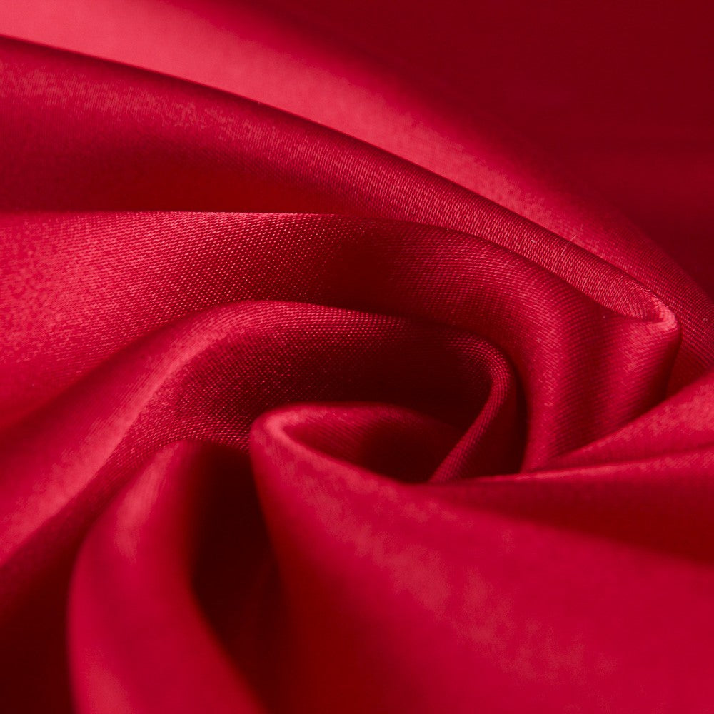 Rubinroter Polyester-Satin - Ribes y Casals