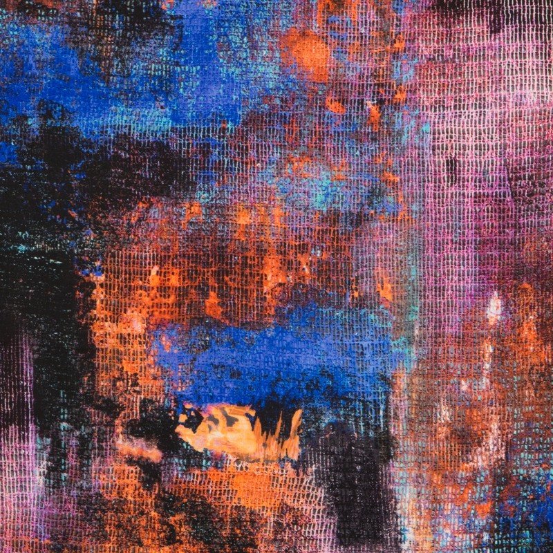 Satin Digital Abstrakt Orange - Ribes y Casals