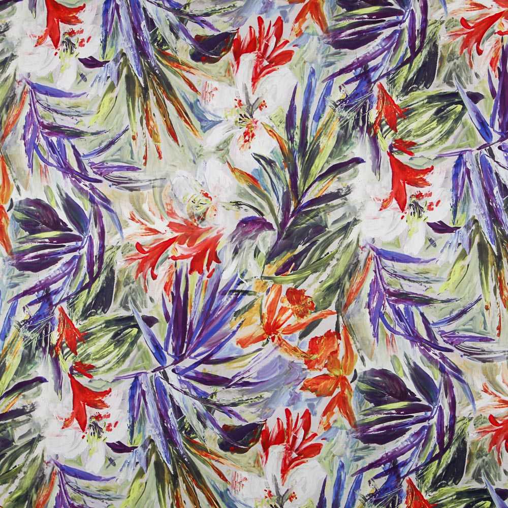 Rotes Aquarell bedruckter Satin - Ribes y Casals