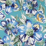 Satin bedruckt Botanic Aquamarin - Ribes y Casals