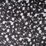 Satin Print Weiße Blätter - Ribes y Casals