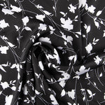 Satin Print Weiße Blätter - Ribes y Casals
