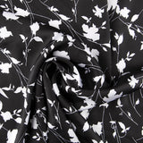 Satin Print Weiße Blätter - Ribes y Casals
