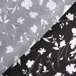 Satin Print Weiße Blätter - Ribes y Casals