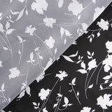 Satin Print Weiße Blätter - Ribes y Casals