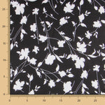 Satin Print Weiße Blätter - Ribes y Casals