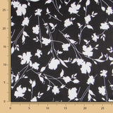 Satin Print Weiße Blätter - Ribes y Casals